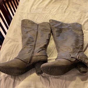 Knee high wide calf boots